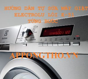 Mã lỗi E51 máy giặt Electrolux hiển thị trên màn hình